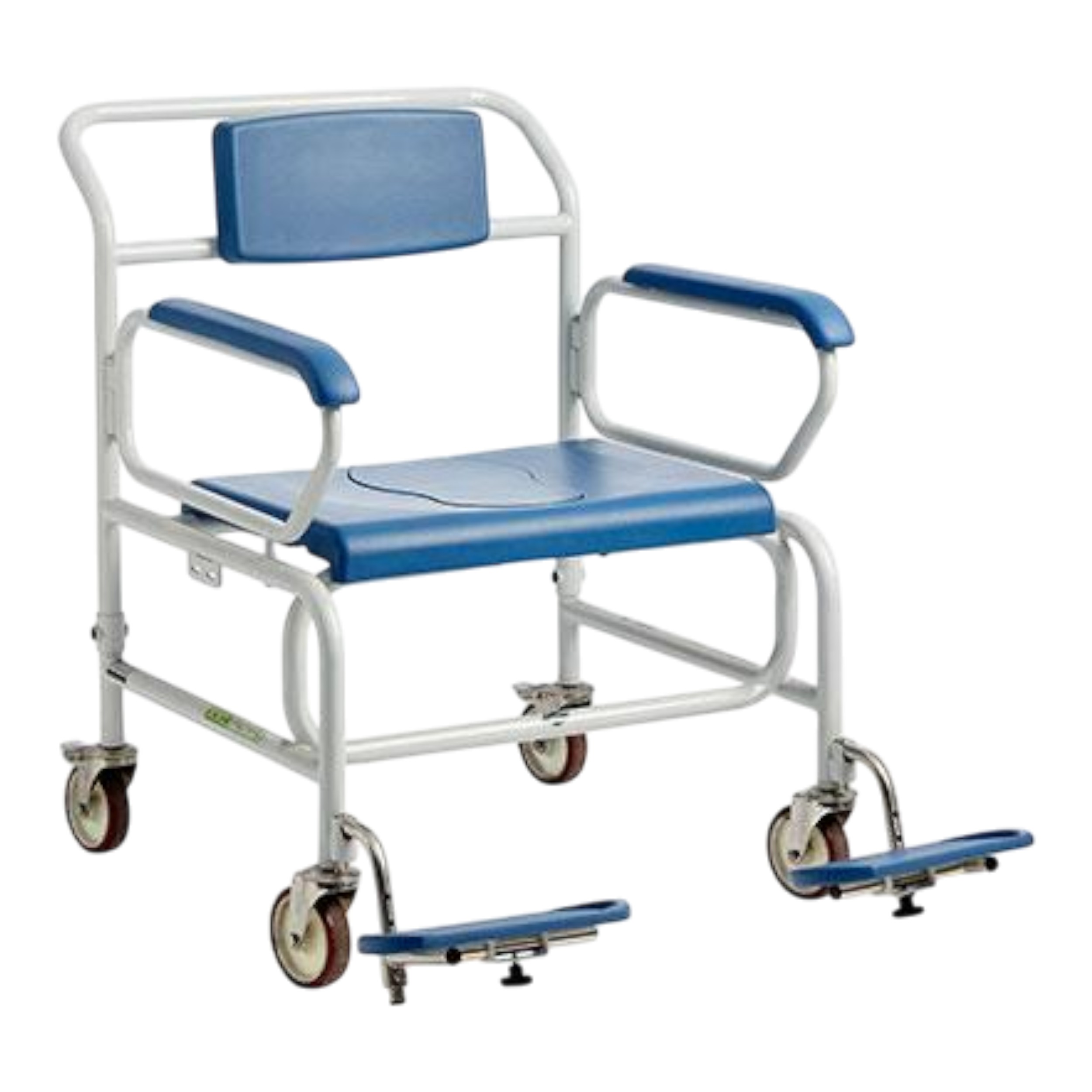 Cobi Duschstuhl fahrbar XXL Weiß/Blau