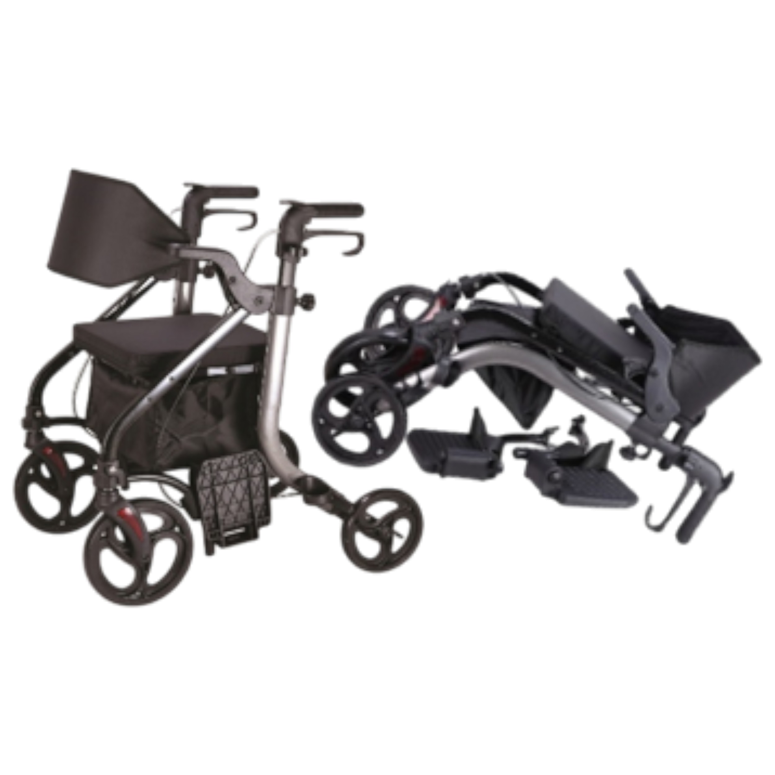 Rollator/Transportstuhl mit Bremse