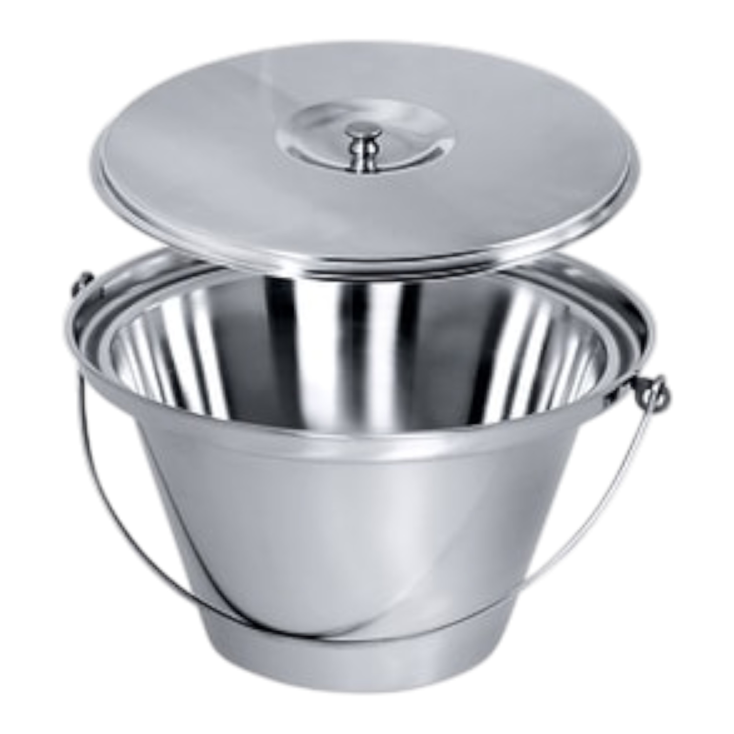 Rebotec Toiletteneimer Niro mit Deckel