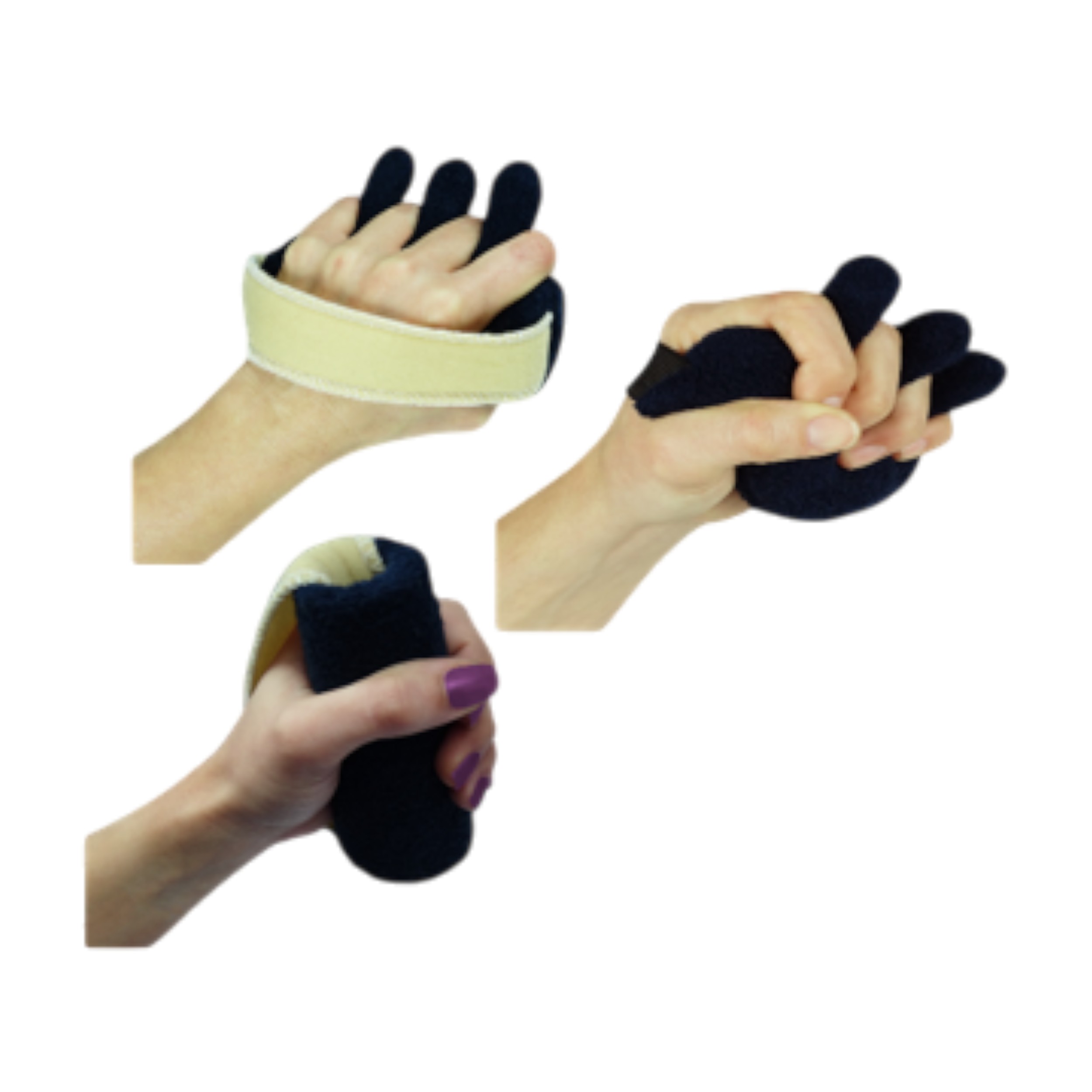 Hand-/Fingerkontrakturkissen. m. Fingerseparator/Band