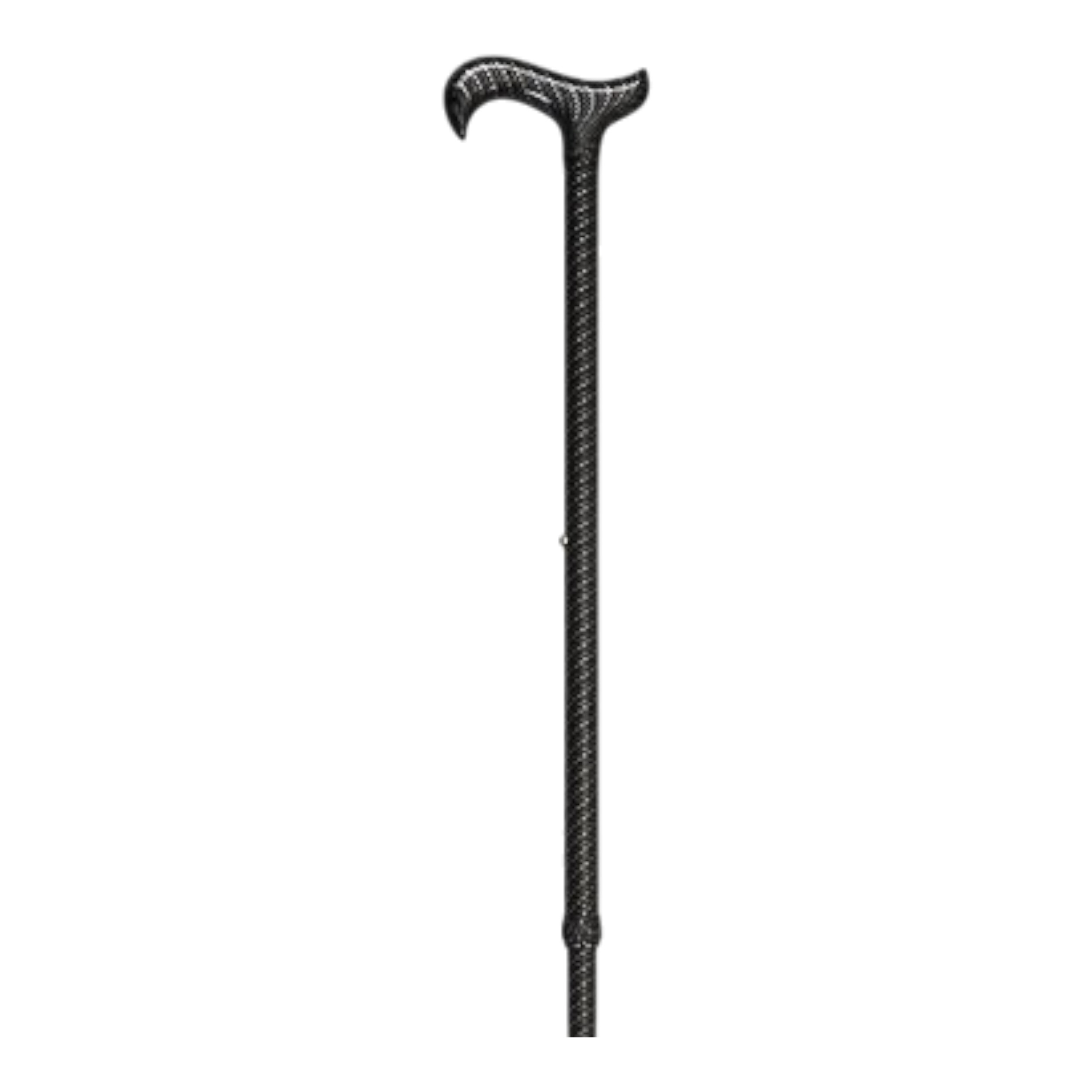 Gehstock Derbygriff, Carbonlook mit Gummi